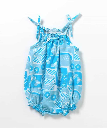 【熱帶寶貝】印花吊帶連體褲