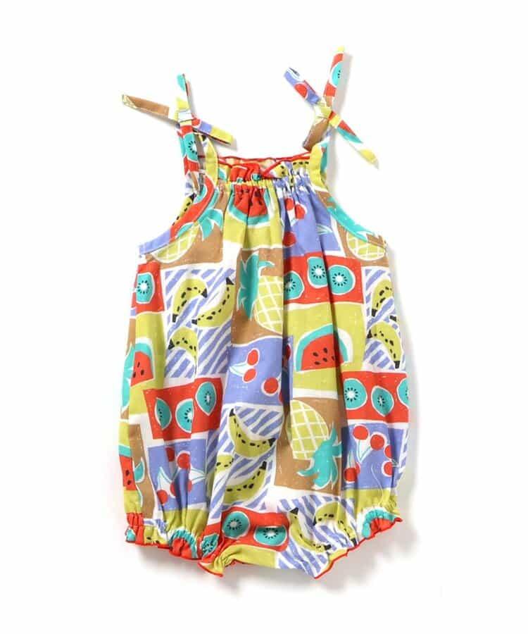 【熱帶寶貝】印花吊帶連體褲