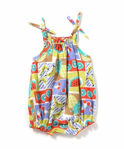 【熱帶寶貝】印花吊帶連體褲