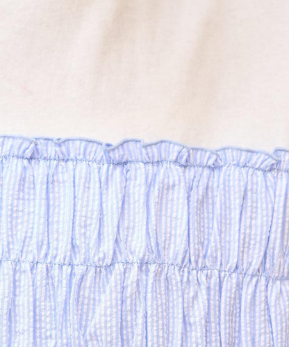 條紋拼接 法式短袖T恤