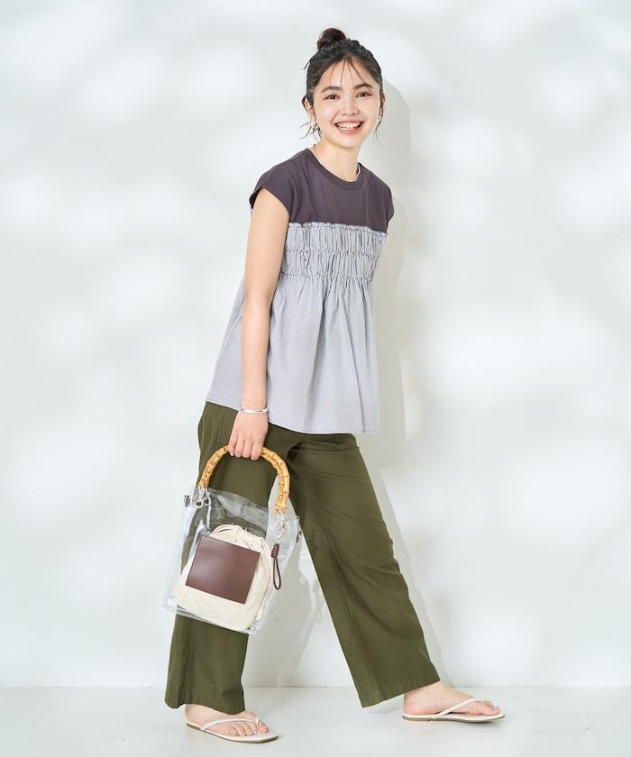 條紋拼接 法式短袖T恤