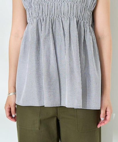 條紋拼接 法式短袖T恤