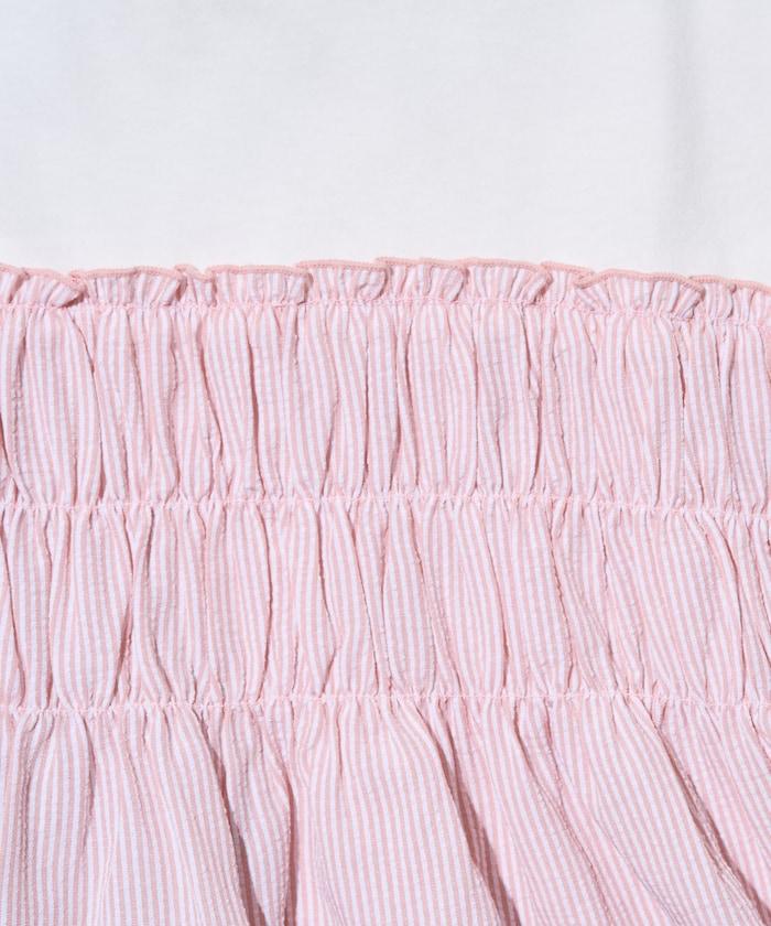 條紋拼接 法式短袖T恤