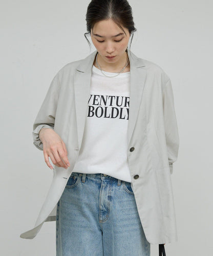 透視修身西裝外套