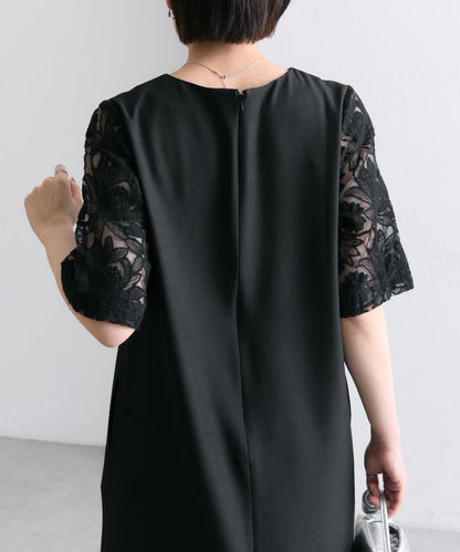 《場合/儀式》蕾絲拼接連衣裙【SUM1 STYLE(斯密風格)】