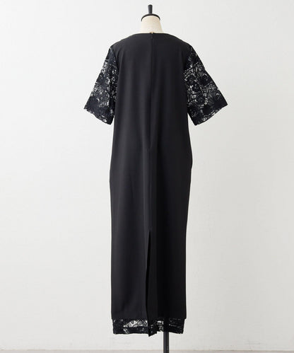 《場合/儀式》蕾絲拼接連衣裙【SUM1 STYLE(斯密風格)】