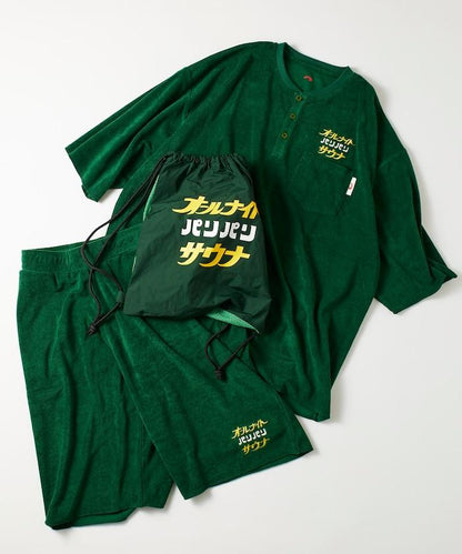 聯名 全夜間桑拿 精緻抓絨套裝 帶揹包