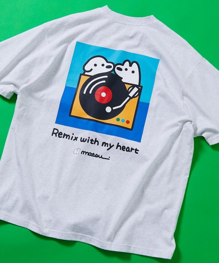 聯名“唱片”背面印花 圓領短袖T恤