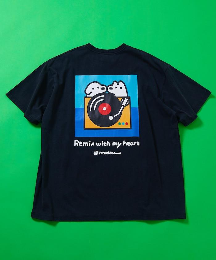 聯名“唱片”背面印花 圓領短袖T恤