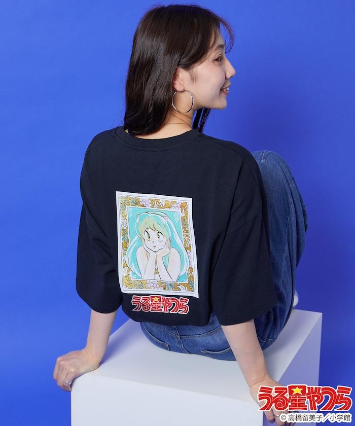 小羊花朵背面印花短袖T恤