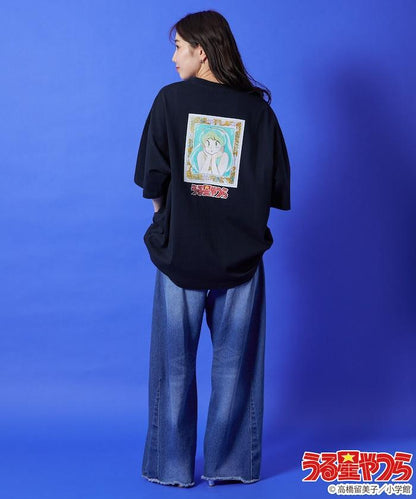 小羊花朵背面印花短袖T恤