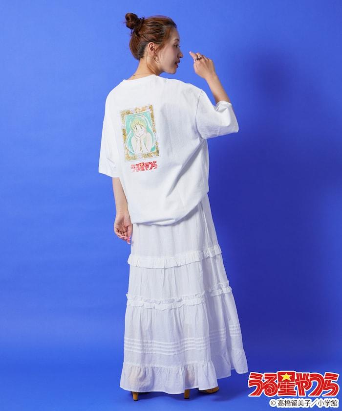 小羊花朵背面印花短袖T恤
