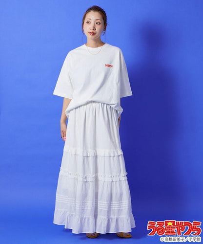 小羊花朵背面印花短袖T恤