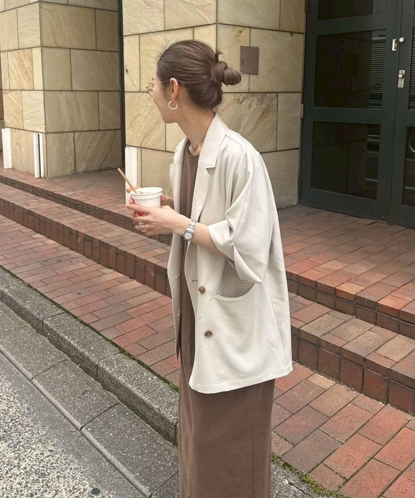 【帕爾克羅限定】【PON企劃】圓領長款短袖連衣裙
