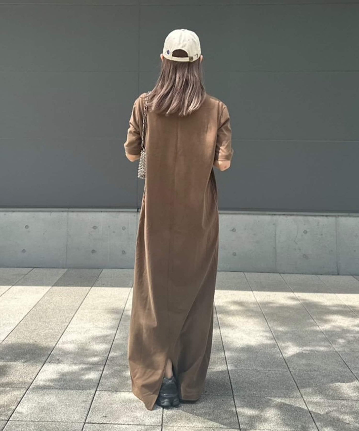 【帕爾克羅限定】【PON企劃】圓領長款短袖連衣裙