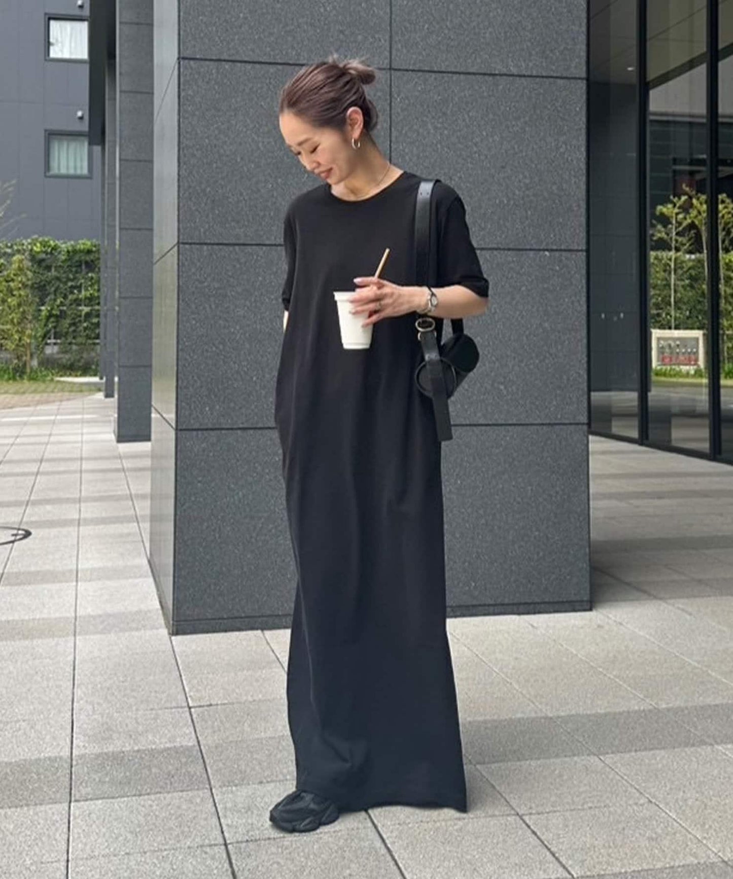 【帕爾克羅限定】【PON企劃】圓領長款短袖連衣裙