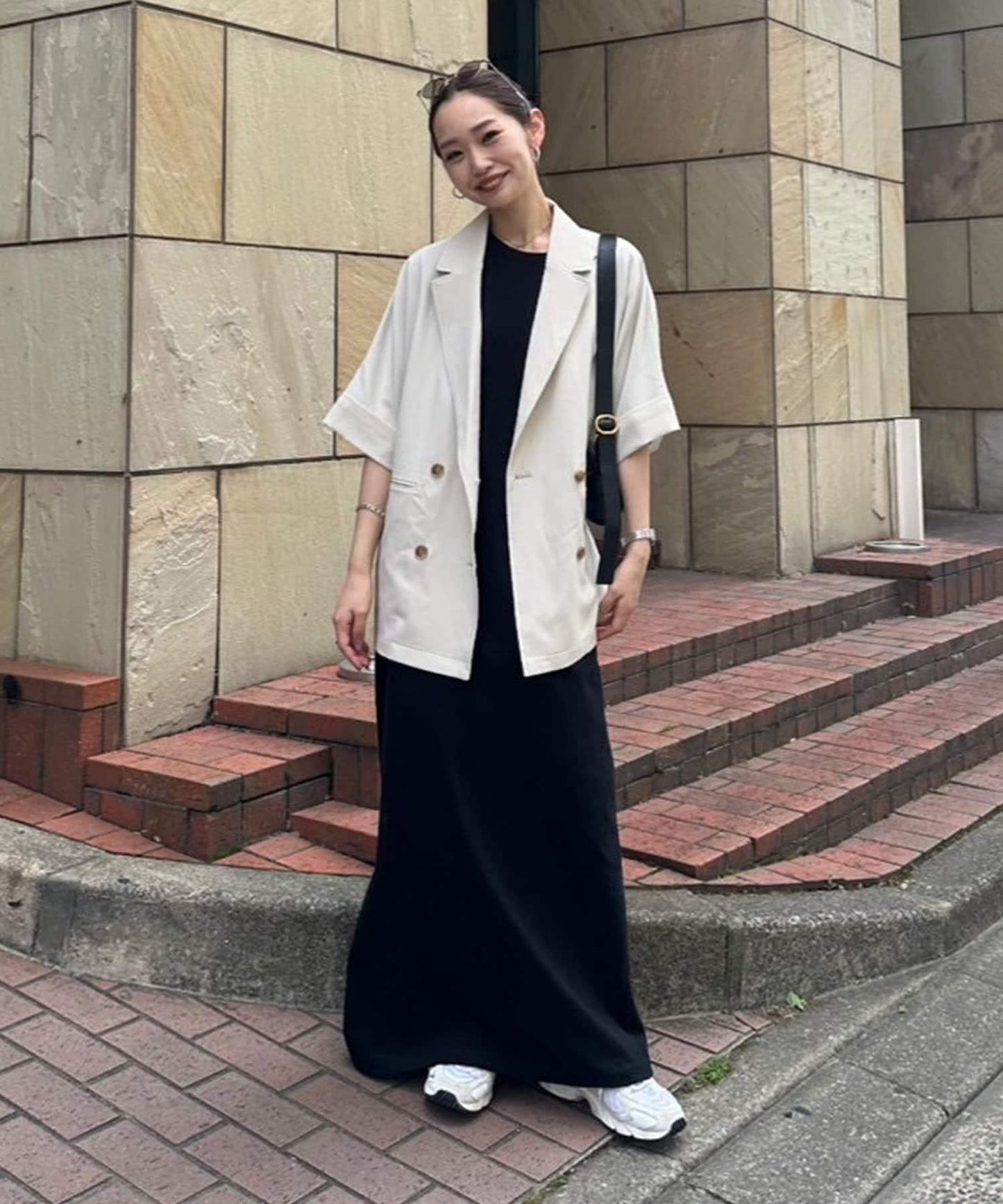 【帕爾克羅限定】【PON企劃】圓領長款短袖連衣裙