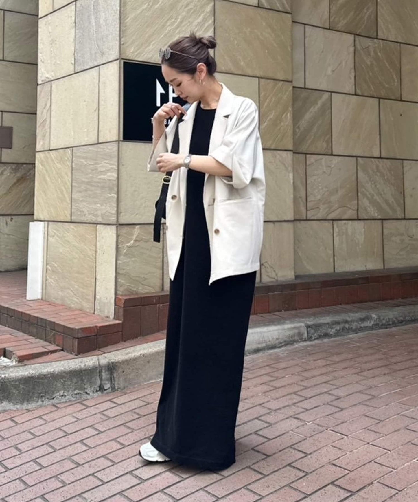 【帕爾克羅限定】【PON企劃】圓領長款短袖連衣裙
