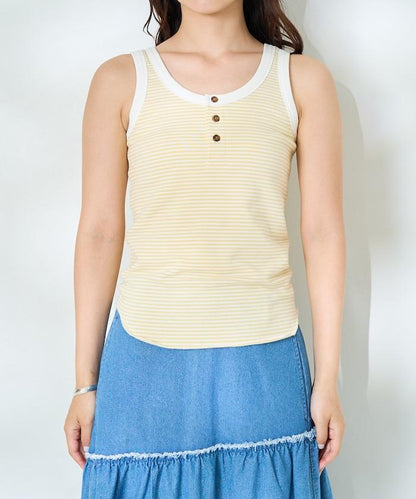 聯名 橫條紋亨利背心