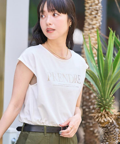無袖 印花T恤