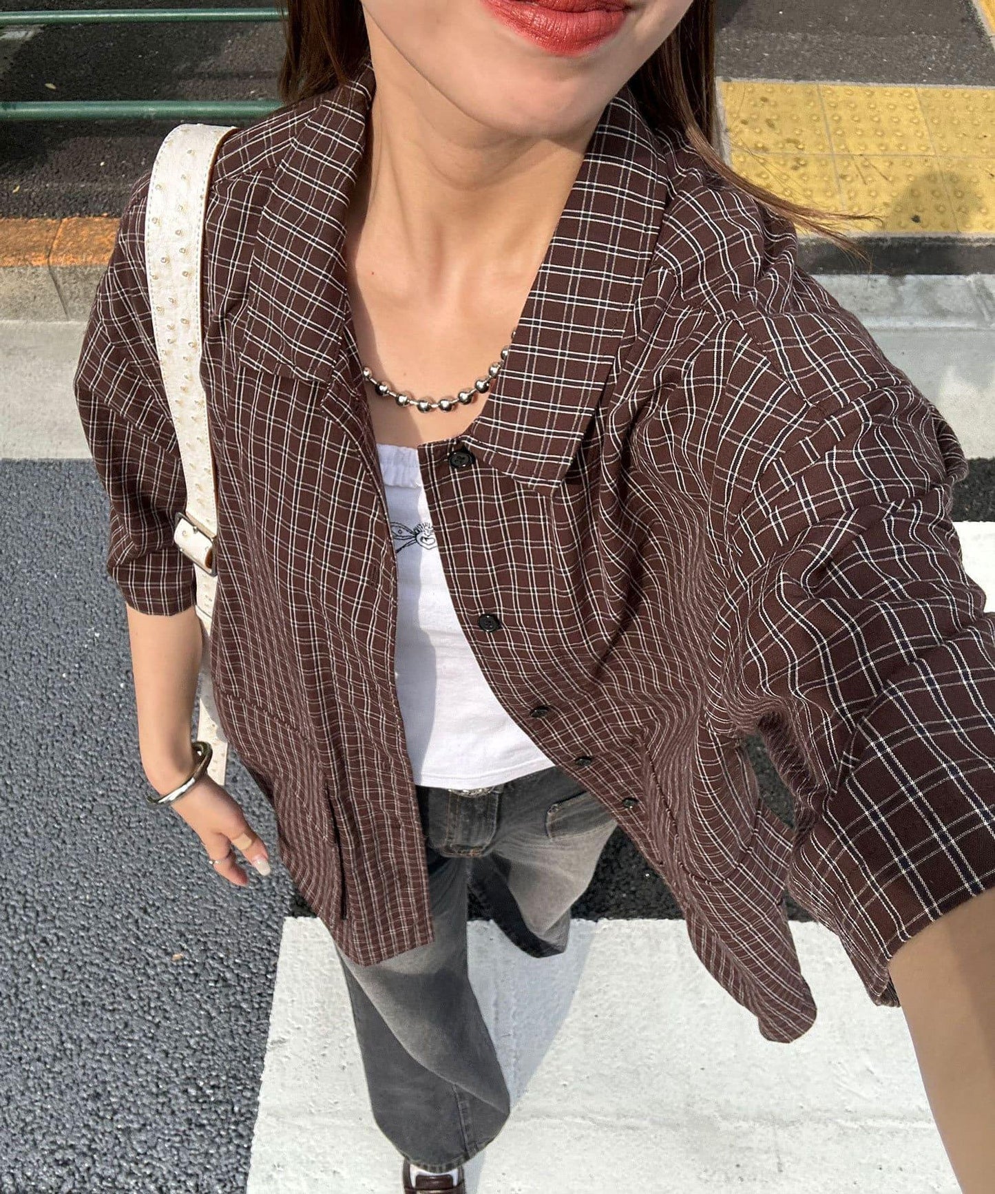大口袋短袖襯衫