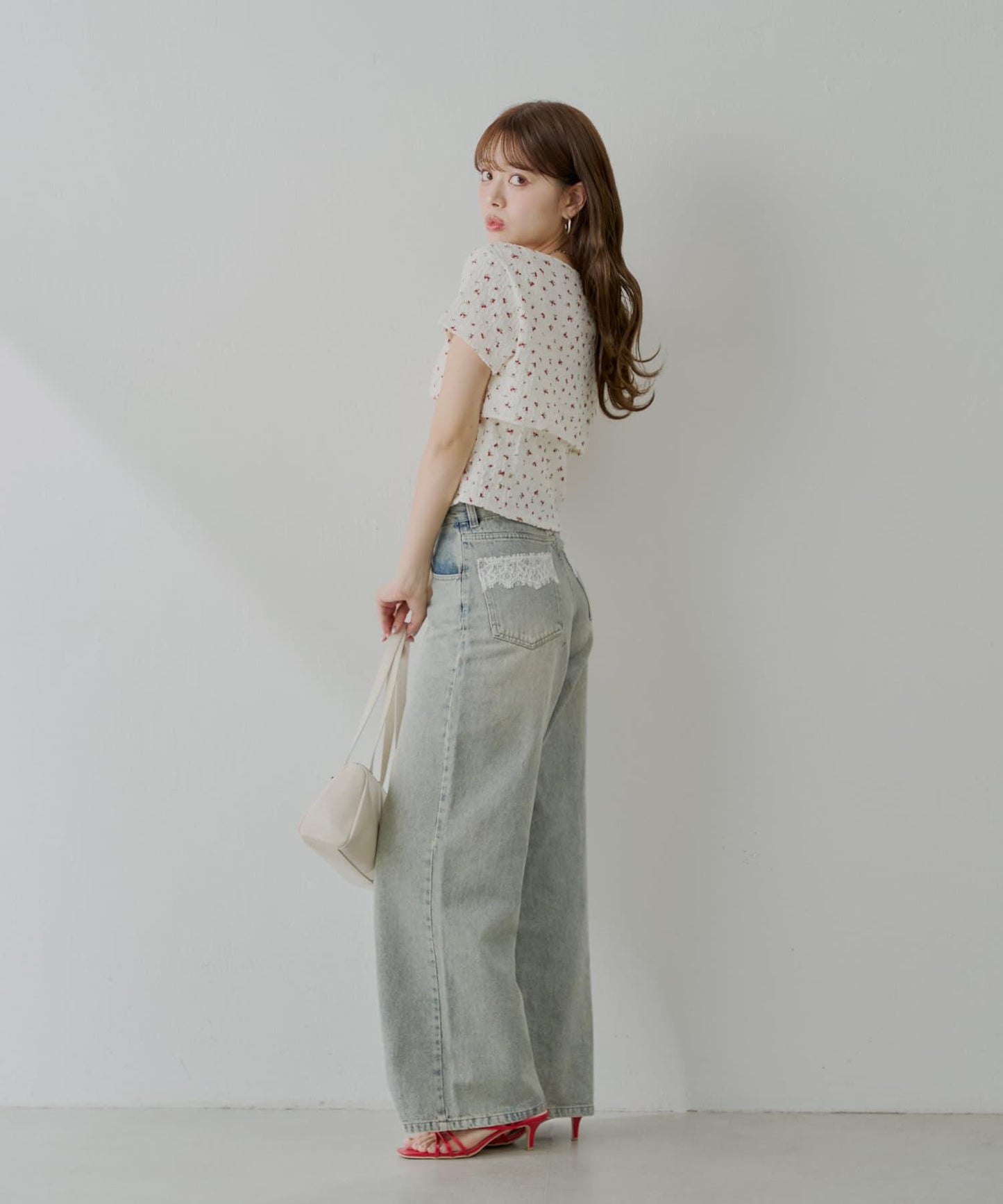 【套裝商品】花朵短外套+背心套裝
