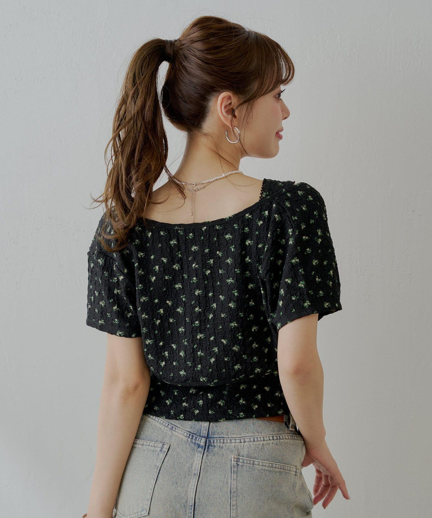 【套裝商品】花朵短外套+背心套裝