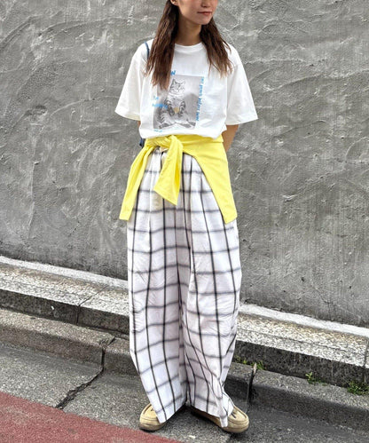 【男女通用】漸變格紋休閒褲