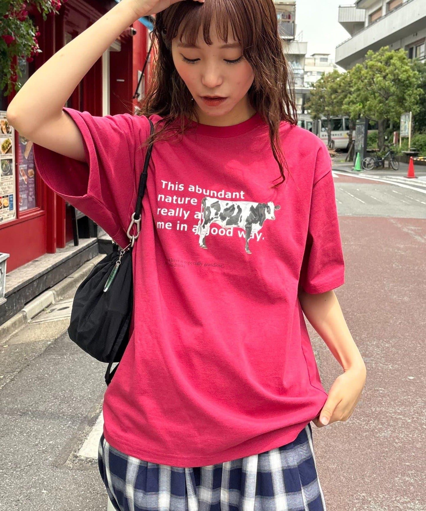 【男女通用】牛圖案T恤