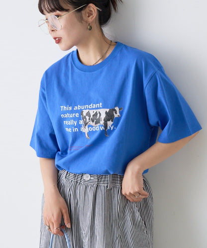 【男女通用】牛圖案T恤