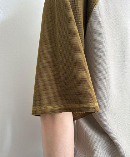 一點刺繡拉鍊拉桿圓領保暖短袖T恤
