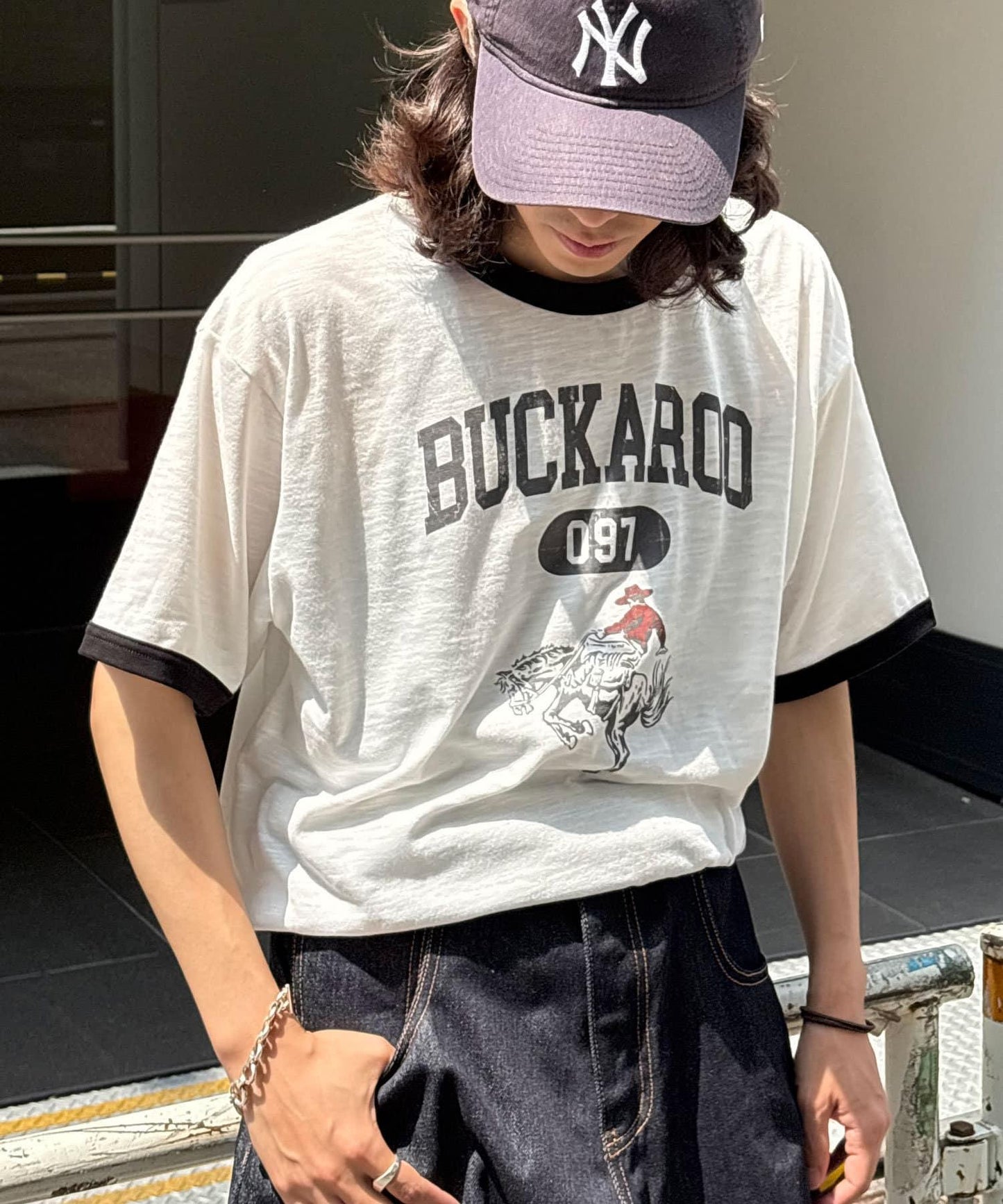 多色印花圓領T恤