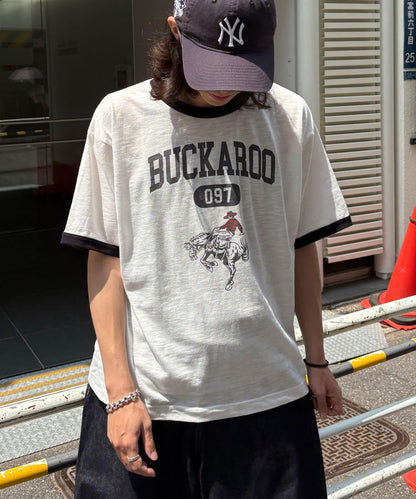 多色印花圓領T恤