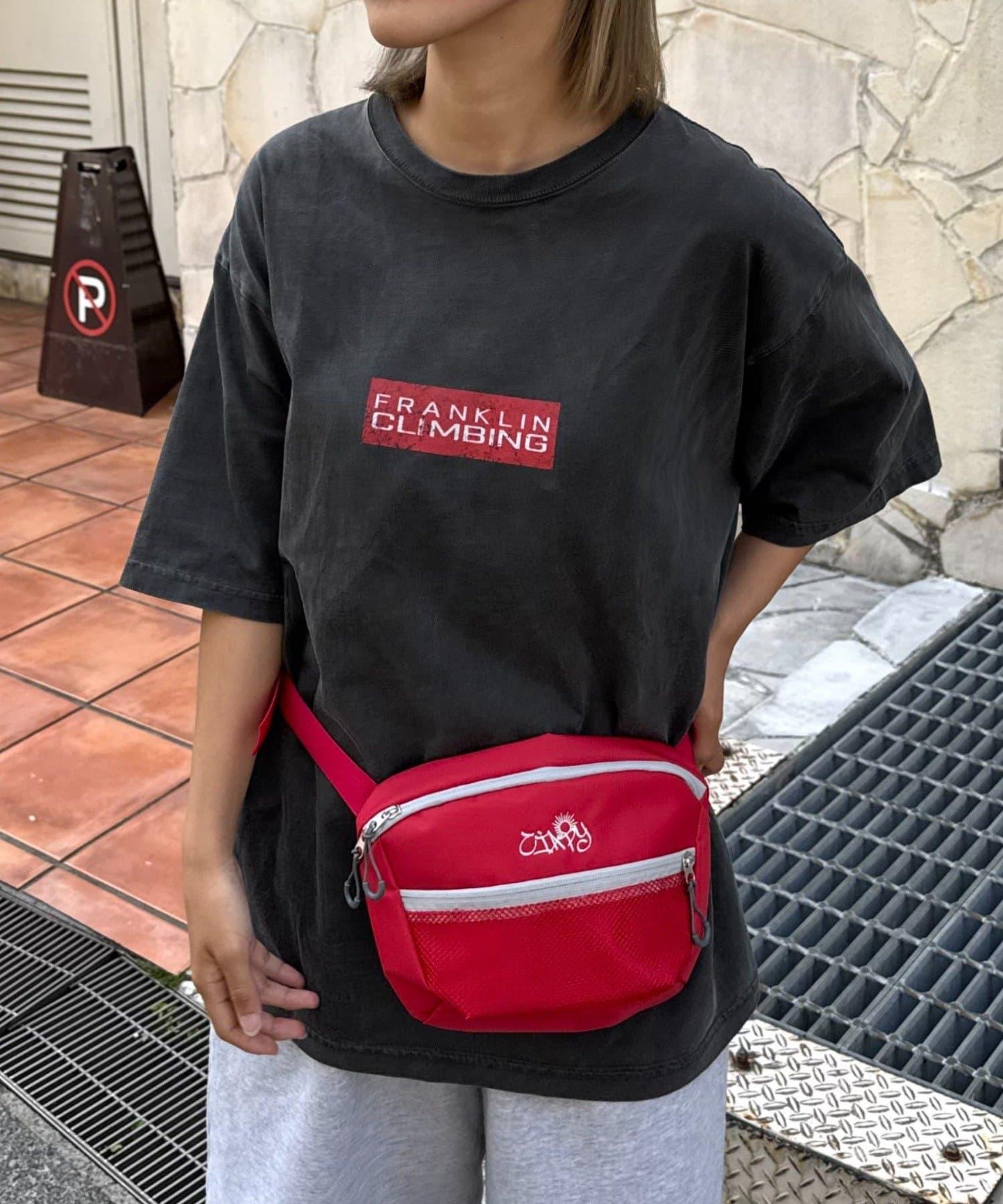 【弗蘭克林攀巖】【傳承】紅色LOGO T恤