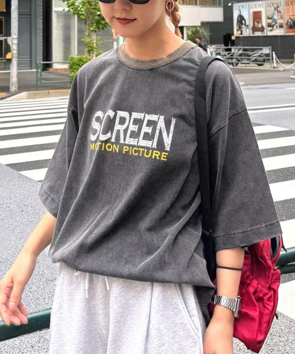 【男女通用】霜凍動感標誌印花T恤