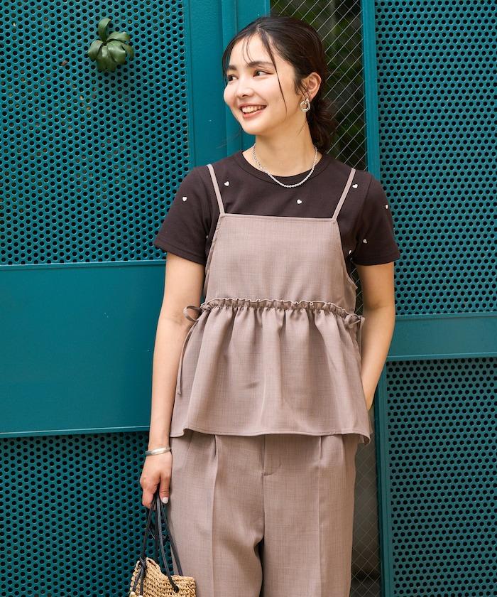 亞麻觸感 背心 套裝