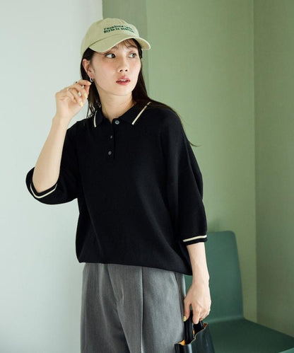 夏季針織款 立領 短袖Polo衫（可手洗）