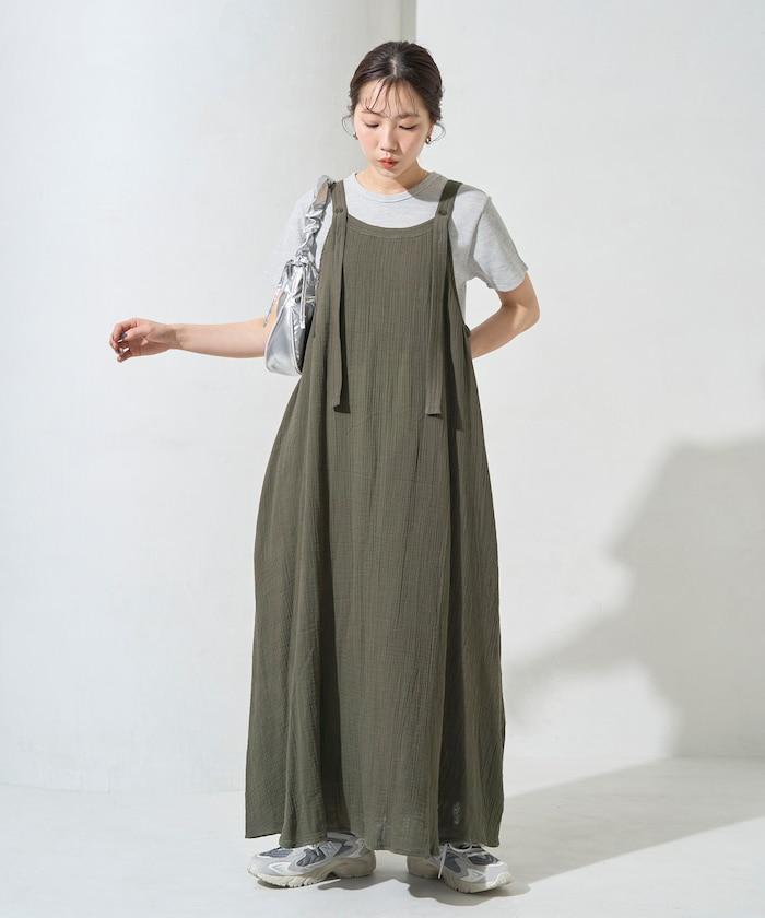 印度 雙層紗布 鈕釦 女士連衣裙