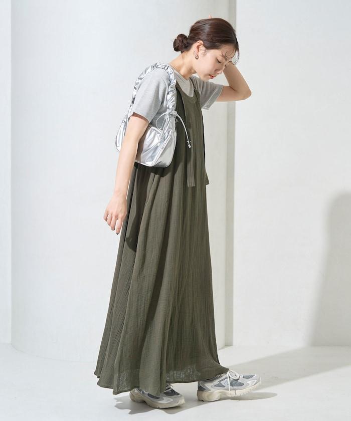 印度 雙層紗布 鈕釦 女士連衣裙