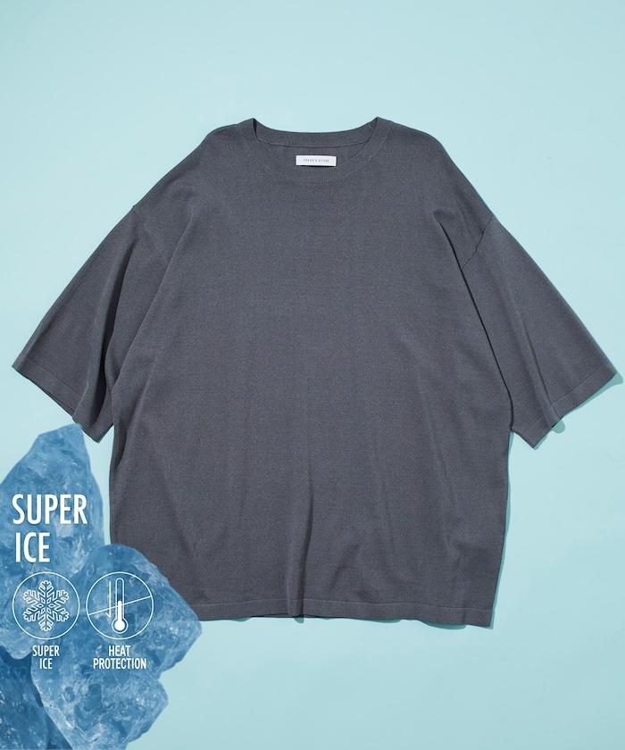 超冰絲圓領針織T恤 【接觸冷感】