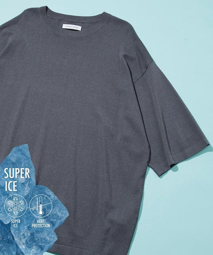 超冰絲圓領針織T恤 【接觸冷感】