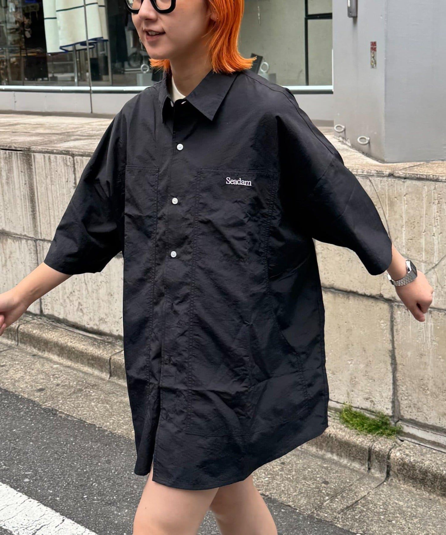 【SEADAM】〈男女通用〉大口袋寬鬆襯衫