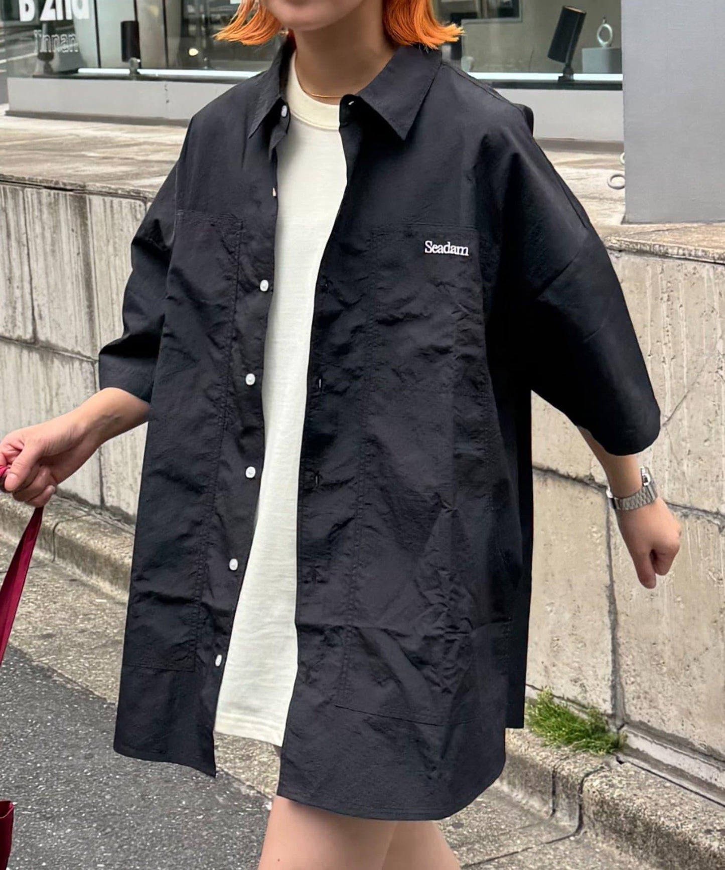 【SEADAM】〈男女通用〉大口袋寬鬆襯衫