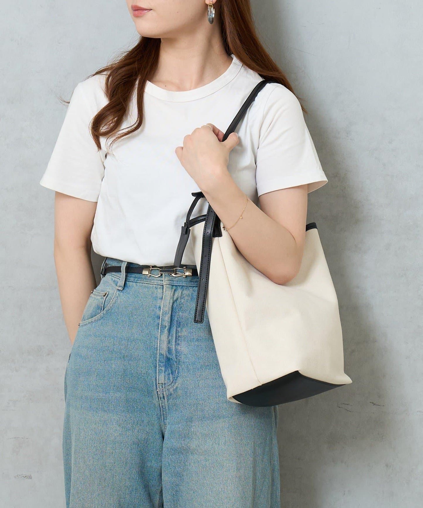 帆布桶型手提包