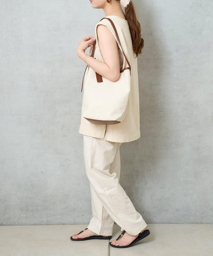 帆布桶型手提包