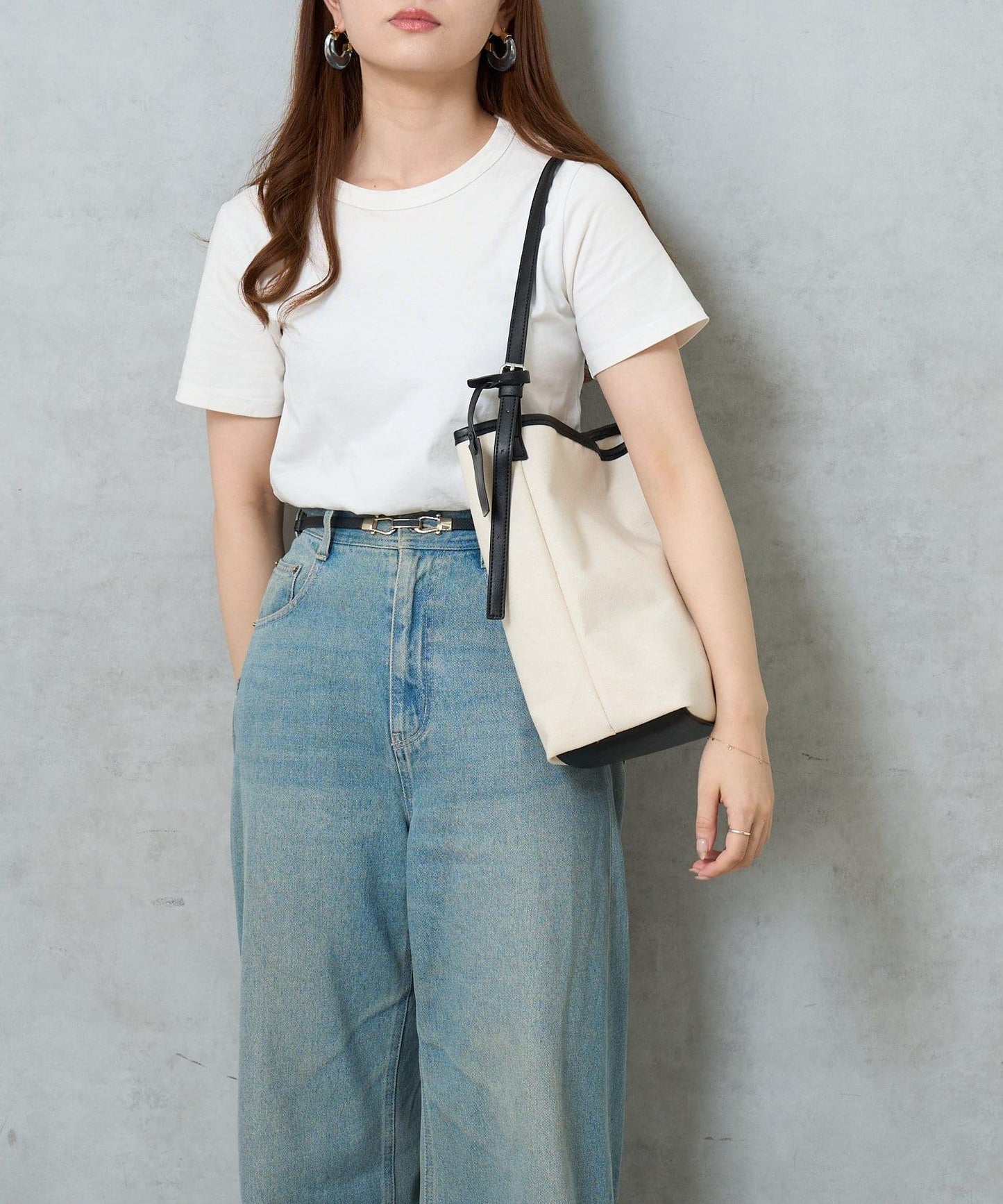 帆布桶型手提包