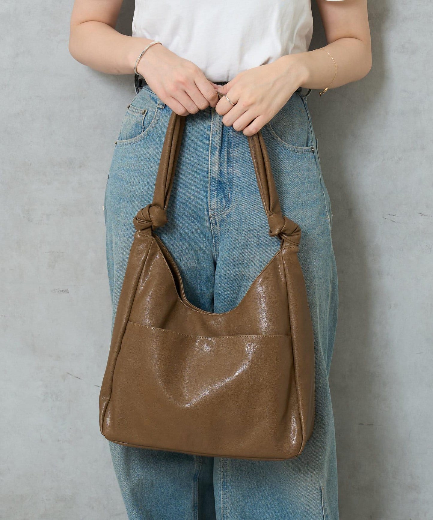 仿皮單肩包 三角形