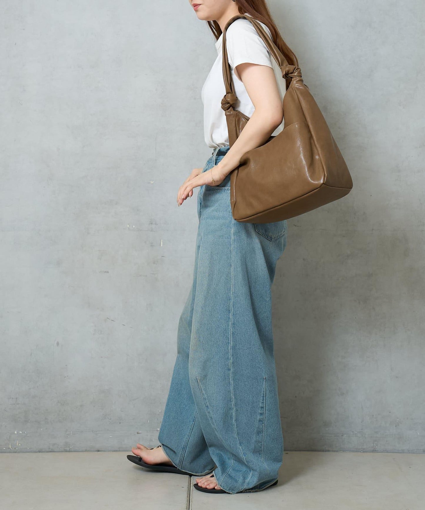 仿皮單肩包 三角形