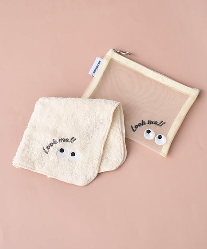 眼睛 刺繡毛巾手帕