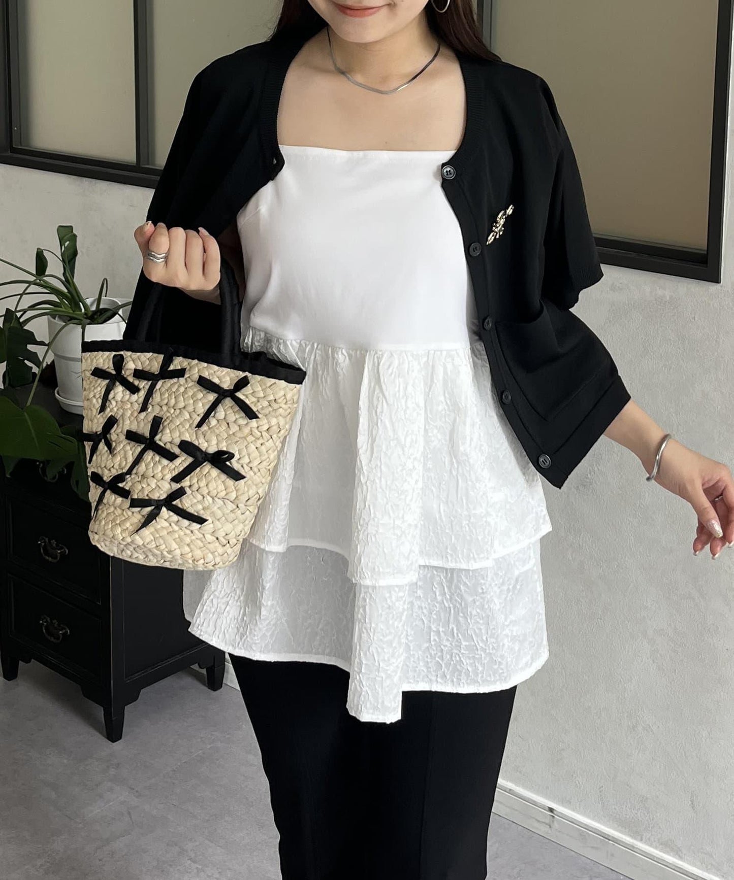 提花疊層內搭吊帶背心